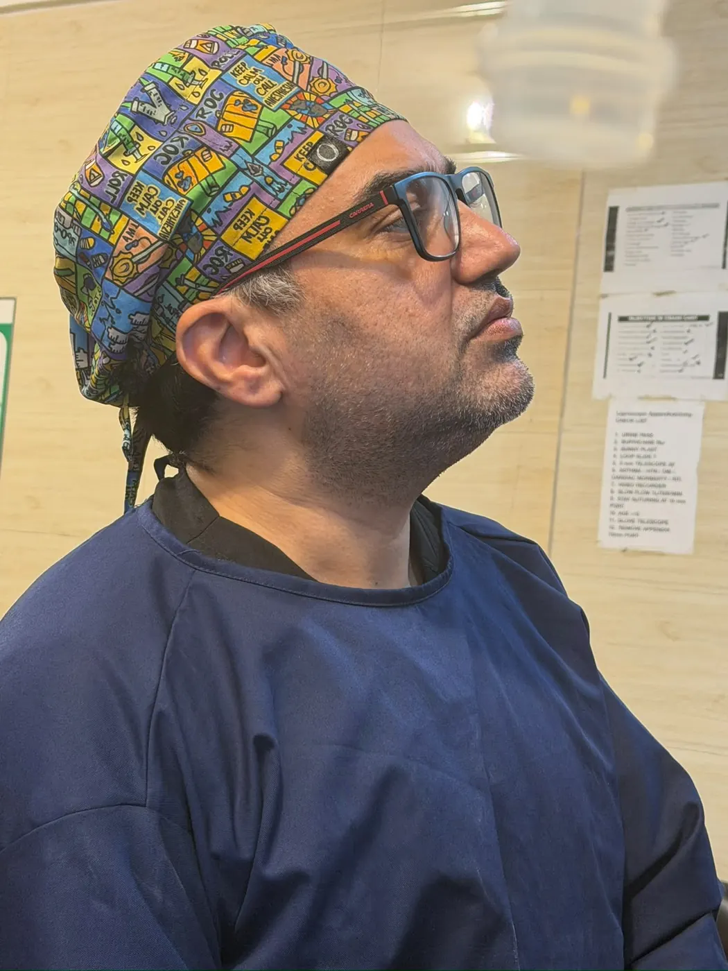 Dr. Mujeeb Ur Rehman — preparing for surgery